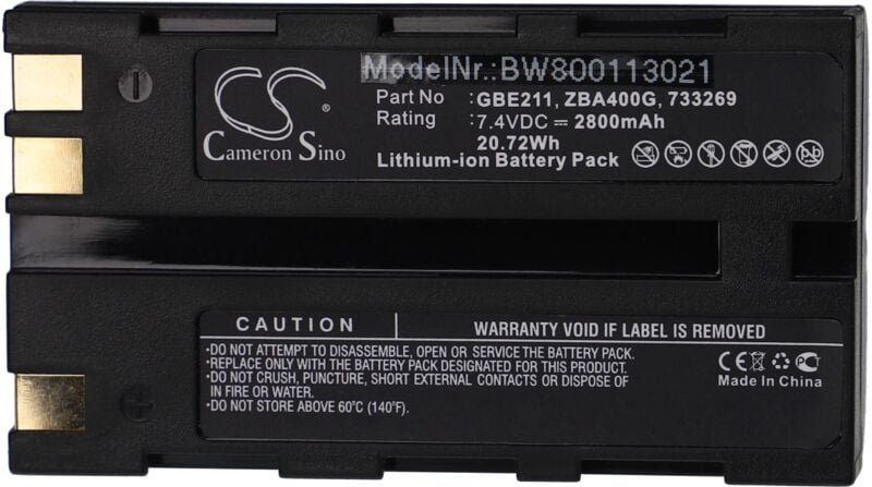 vhbw Akku kompatibel mit Leica TPS1000, TCR805 Power Lasermessgerät, Messgerät (2800 mAh, 7,4 V, Li-Ion)