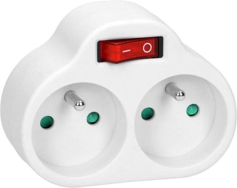 Verteiler 2x2P+Z mit Schalter OR-AE-13187