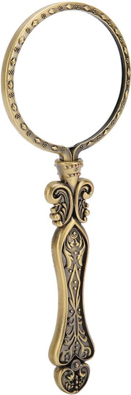 3X Retro Lupe Tragbare Exquisite Lupe für Studenten Ältere Lesen Bronze