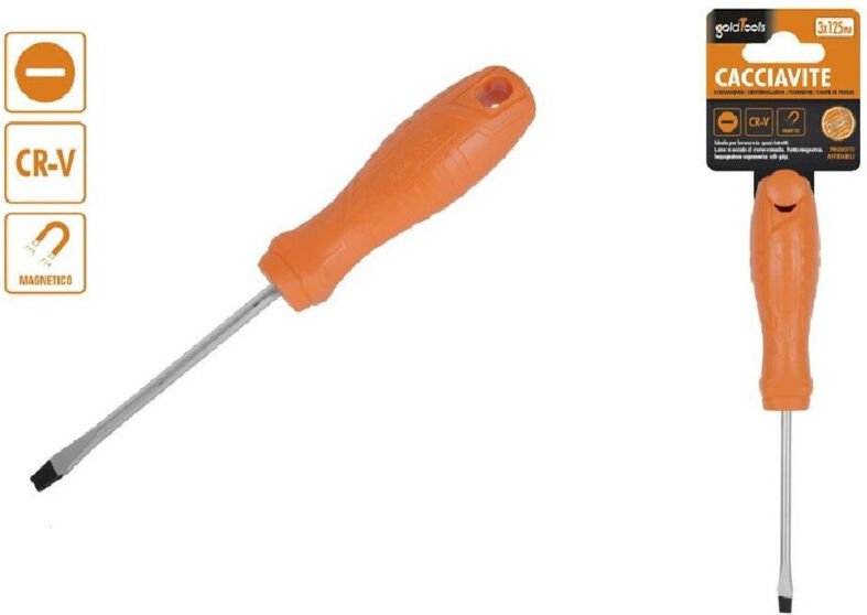 Trade Shop Traesio - Trade Shop - cacciavite giravite 3X125 mm mit magnetic points in acciaio cr-v 97485 -