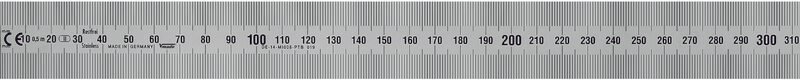 Vogel - Germany Stahlmaßstab Typ a Messlänge 500 mm Querschnitt 30 mm x 1,0 mm