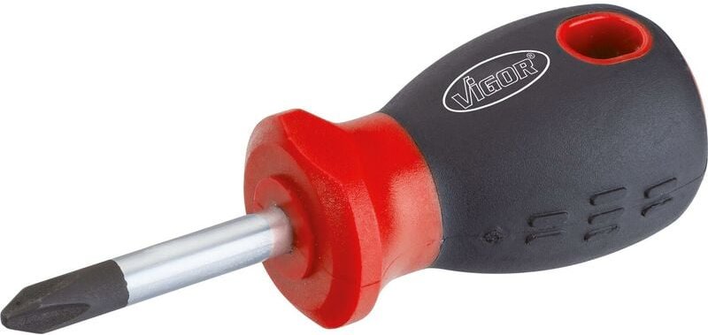 Vigor - Kreuzschlitz Schraubendreher ∙ kurz ∙ V1209 ∙ Kreuzschlitz Profil ph ∙ sw PH2
