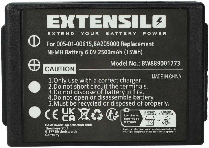 Thumbnail - Extensilo - Akku kompatibel mit hbc Radiomatic Eco Industrie-Funkfernsteuerung Fernbedienung (2500 mAh, 6 v, NiMH) - Sch...