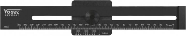 Vogel-336261-Regla de marcado de aluminio negra 250 mm