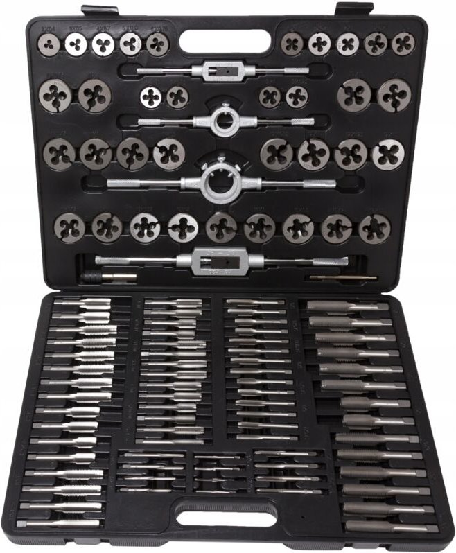 Satz Gewindeschneidplatten und Schneideisen 110 EL. Koffer