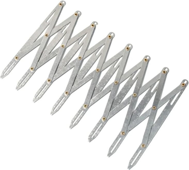 Tlily - Nählehre, verstellbare Dehnlehre, Knopfführung, Abstandsvorrichtung für Knöpfe, Falten, DIY-Vorhangzubehör