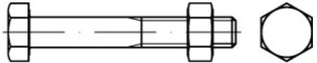 Thumbnail - No Brand - din 601 Sechskant-Schaftschraube M10x150 Stahl 4.6 galvanisch verzinkt m. Mutter 50 Stk