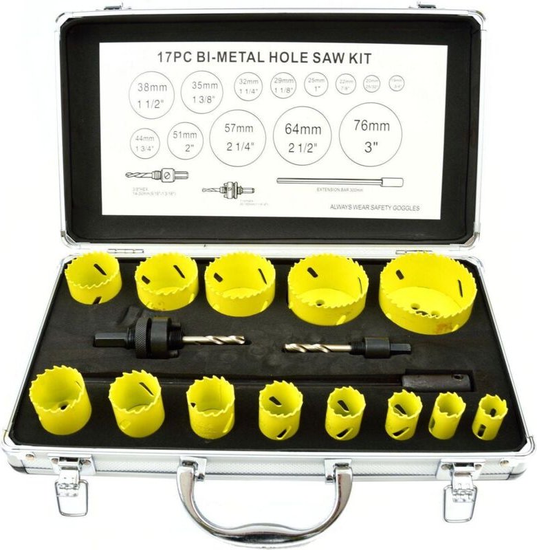 Geko Bi-Metall Lochsäge-Set 13 Teile legierte Stähle