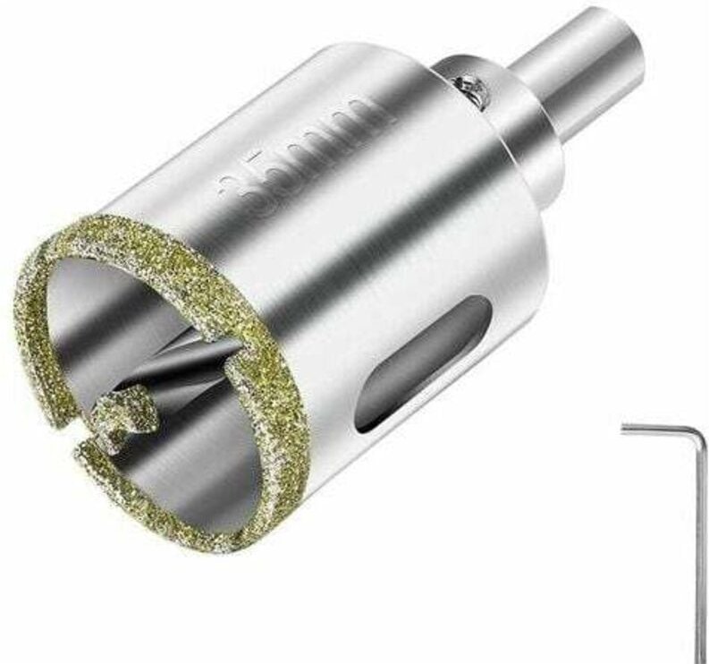 Diamant-Lochsäge 35 mm, Diamantbohrer mit Zentralführungsbohrer, Fliesenlochsäge mit Diamant-Oberflächenbeschichtung zum...