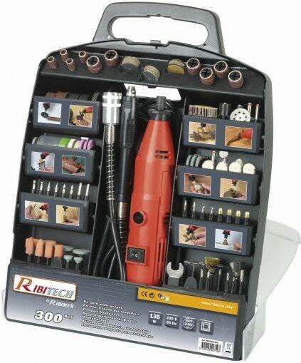 Multifunktionaler elektrowerkzeugkasten mit 300 zubehörteilen - Ribitech - promkit300