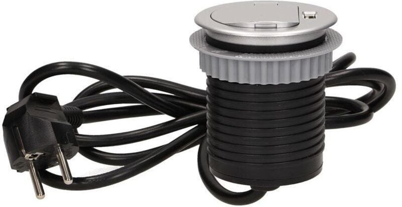 Unterputzsteckdose 1x250V AC mit Abdeckung OR-AE-1373