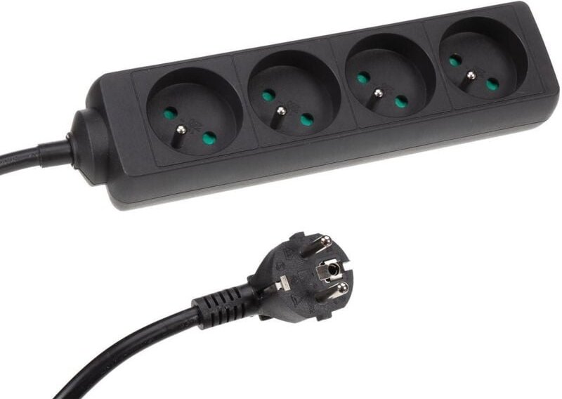 4-FACH-STECKDOSENLEISTE - kabel: 5 m - stecker-typ e (französisches system)