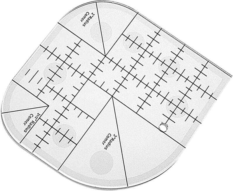 Gebogener Winkellineal zum Quilten und Patchworken. Schnittmuster für runde Kanten, Patchwork-Werkzeuge für Nähbedarf, Z...