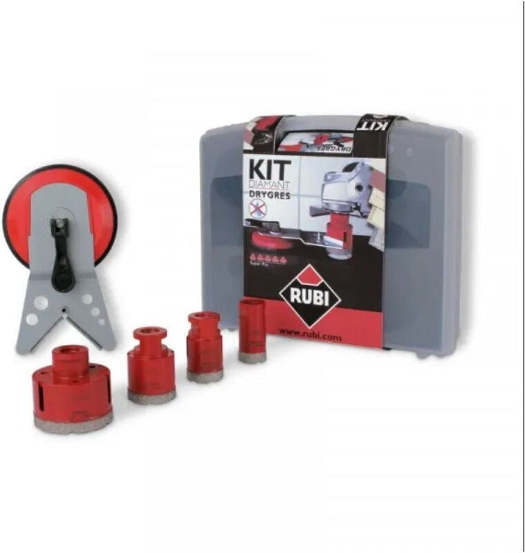 Set 4 Bohrkronen für Bohrungen 28-68 mm DRYGRES - RUBI 50917