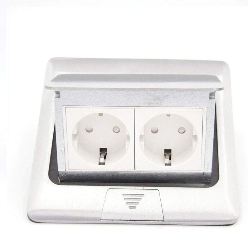 Bodensteckdose 2 Fach Einbausteckdose Versenkbare Steckdose Arbeitsplatte Tischsteckdose Fußbodensteckdose Wandsteckdose...