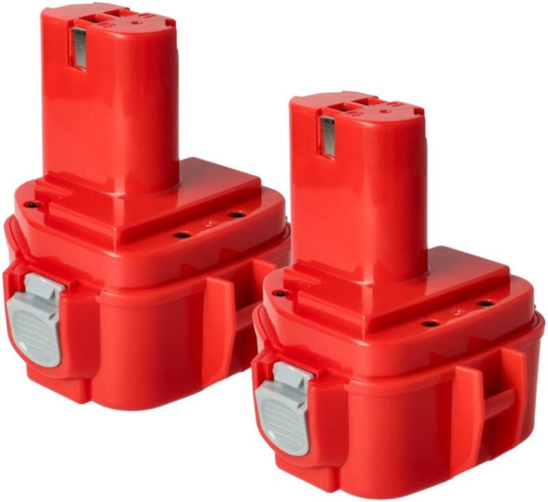 2x Akku Ersatz für Makita 1220, 1222, 1233, 1234, 1235, 1235F, 1250, 192536-4, 192597-4 für Elektrowerkzeug (1500mAh NiM...