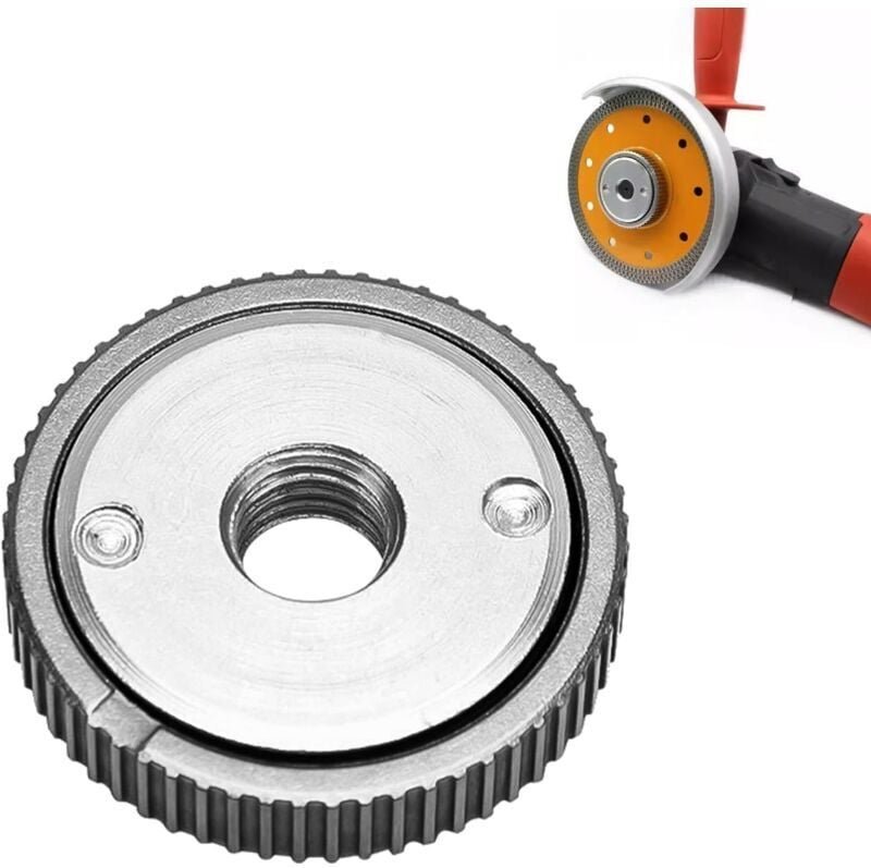 Die Schnellspannmutter ist für alle Winkelschleifer mit 14-mm-Gewinde, Winkelschleiferzubehör und Holztrennscheiben geei...