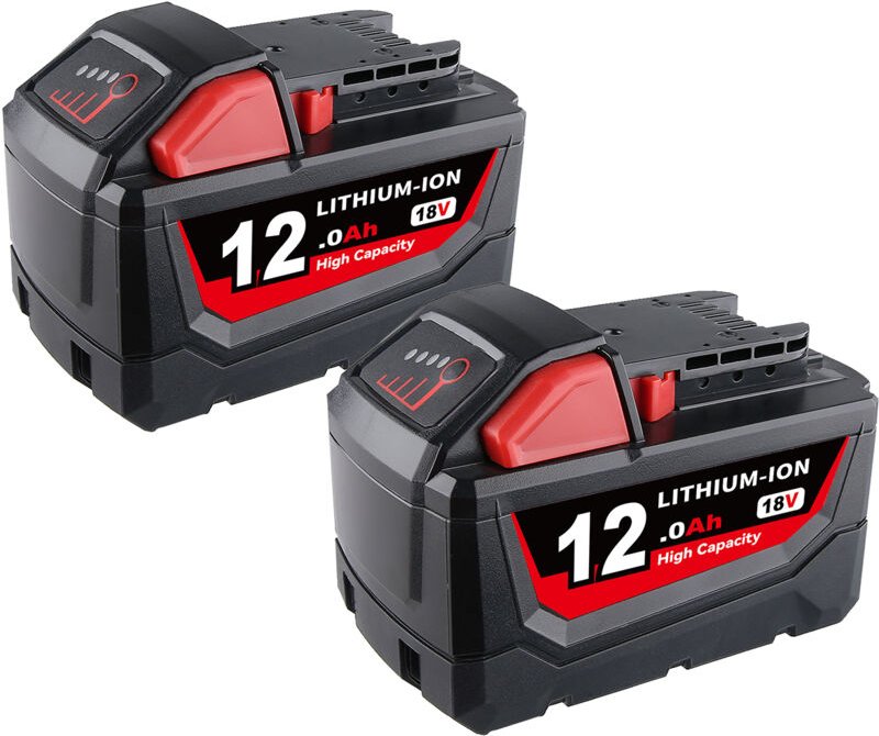 2Pack Für Milwaukee Für M18 Lithium-HD 12AH Erweiterte Kapazität Batterie 48-11-1890 18 Volt XC 48-11-1828 48-11-1812 48...