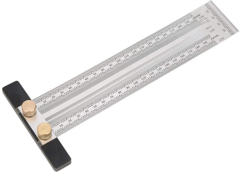 200-mm-T-Winkel, hochpräziser T-Marker für Holzbearbeitung, Mess- und Anreißwerkzeug für Heimwerker, T-Marker aus Edelst...