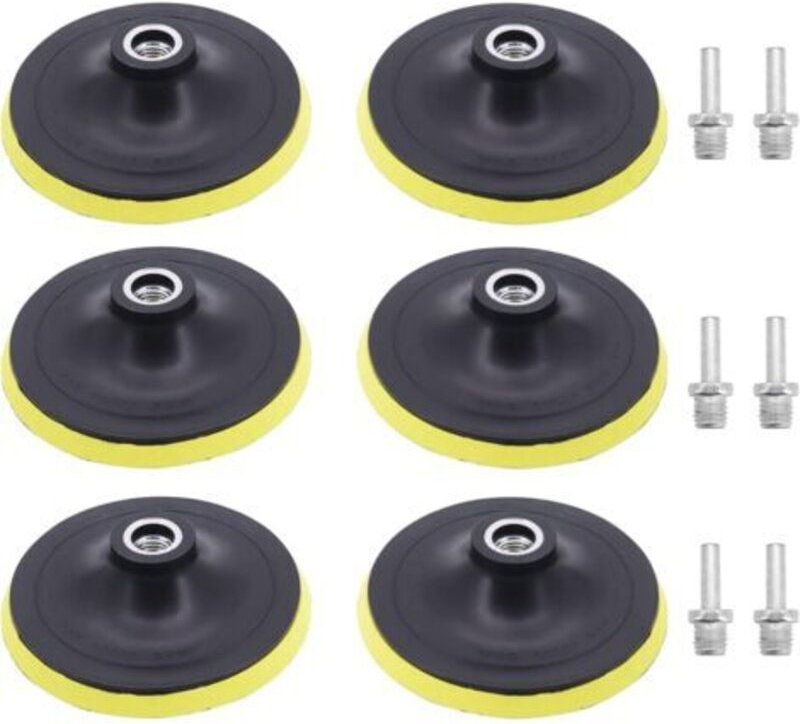 6 Stück 5 Zoll 125mm Schleifteller mit M14 Aufnahme Schleifteller für Bohrmaschine, Winkelschleifer