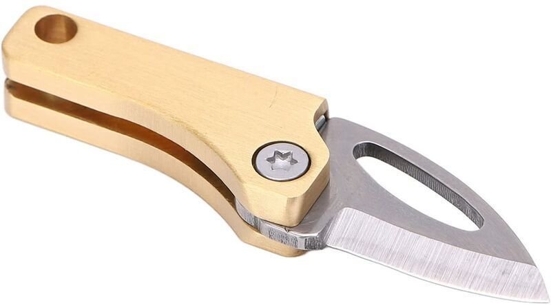 Kleines tragbares Messer, multifunktionales Mini-Messermesser mit Schlüsselanhänger für Outdoor-Camping (gksf9aq5n7)