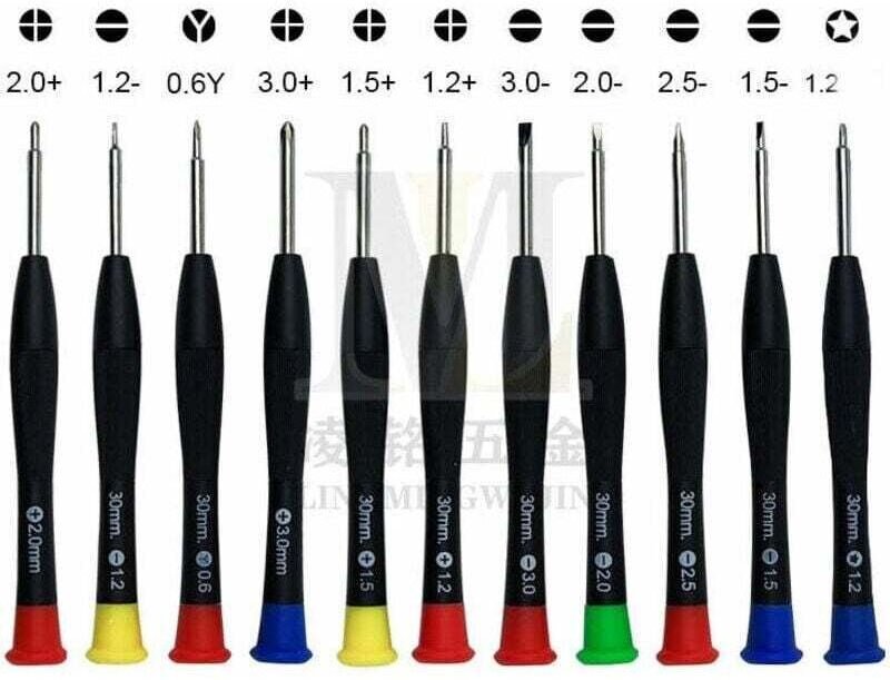 Thumbnail - DEBUNS 11-teiliges Mini-Schlitz-Kreuzschlitzschraubendreher-Set mit Magnet für Uhren, Brillen, Schmuck, Computer, Laptop...