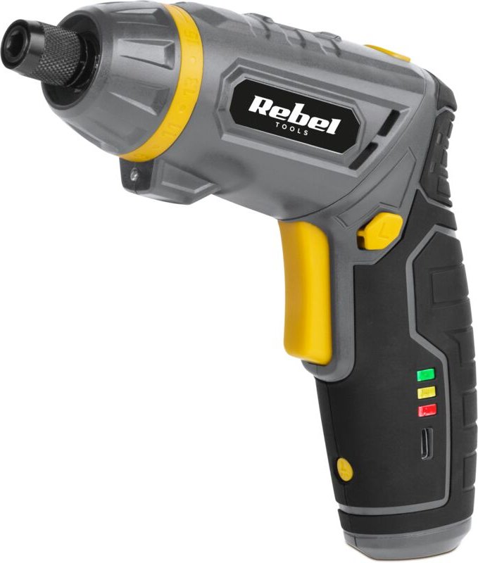 4V Rebel Akku-Schraubendreher-Set mit 54 Bits und magnetischem Adapter