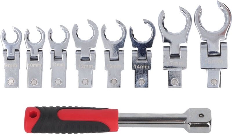 Tbest Verstellbare Schraubenschlüssel, Satz austauschbarer Schraubenschlüssel, Torsionsschlüssel mit flexiblem Kopf, 180...