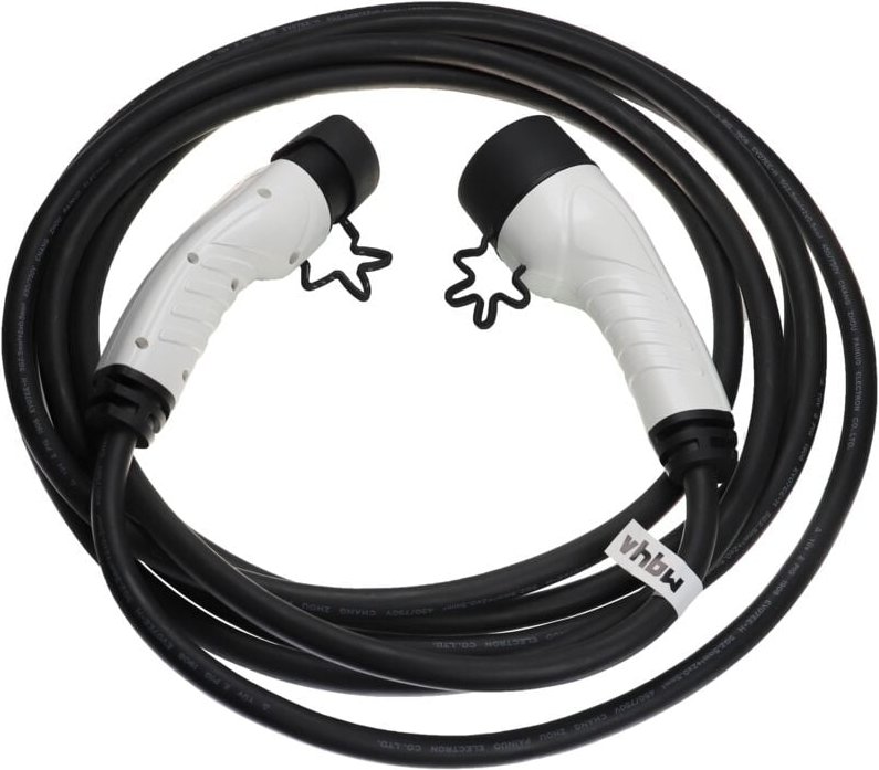 vhbw Ladekabel Typ 2 zu Typ 2 kompatibel mit Ford Capri, Tourneo Connect Elektroauto, 3-phasig, 16 A, 11 kW, 7 m