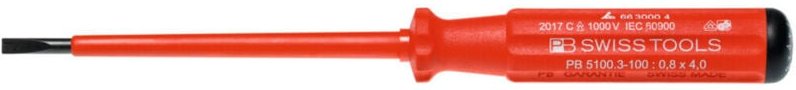 PB Swiss Tools Elektriker-Schraubendreher SwissGrip, vollisoliert, 4 mm