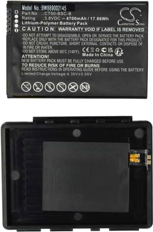 Akku kompatibel mit Honeywell Dolphin CT65, CT60 Mobilcomputer pda Scanner (4700 mAh, 3,8 v, Li-Polymer) - Vhbw