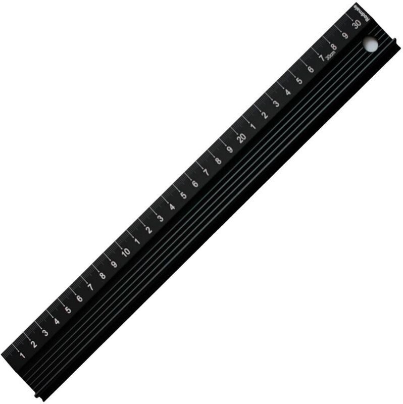 30 cm Metalllineal, Technisches Zeichenset, Geometrie-Werkzeug, Heimwerkerwerkzeug, Architektenlineal für Schüler, Holzb...