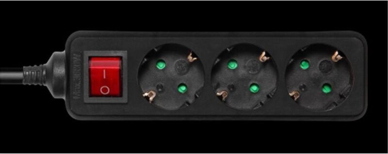 Elektrische Steckdosenleiste Deltaco GT-0362 weiß 3680 W kompakt