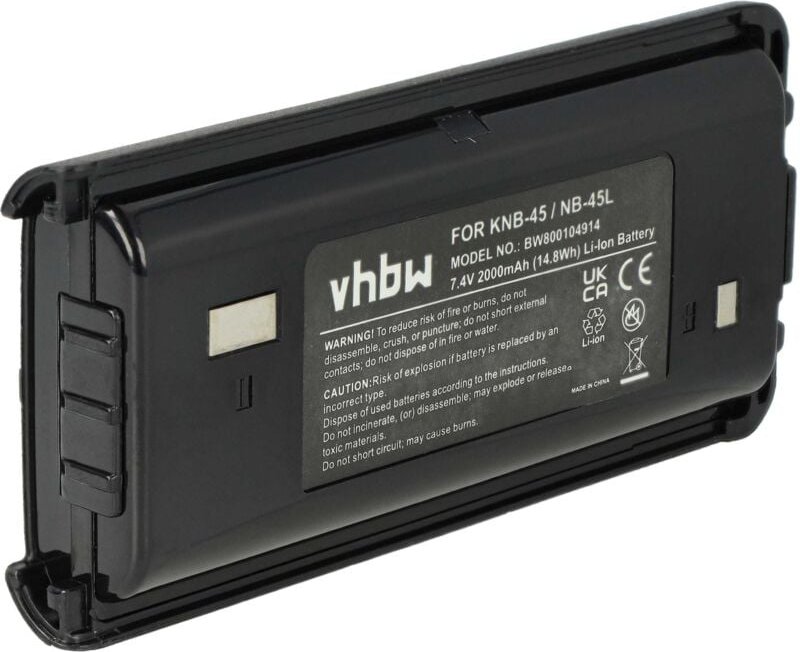 Thumbnail - Vhbw - Akku kompatibel mit Kenwood TK-2212L, TK-2212M, TK-2300VP, TK-2302E, TK-2302T Funkgerät, Walkie Talkie (2000mAh, ...