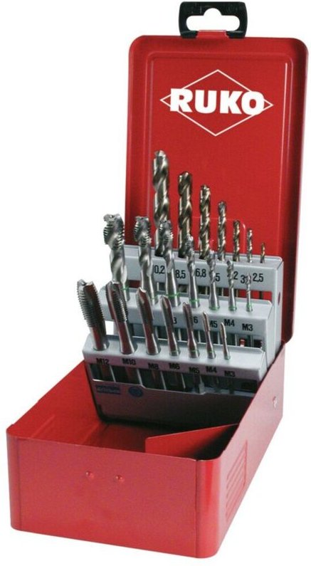 Ruko - Maschinengewindebohrer-Satz hss Co 5 21-teiliger