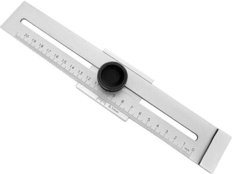 Markierungslineal aus Edelstahl, Messbereich Metall 250 mm, 1 Stück.