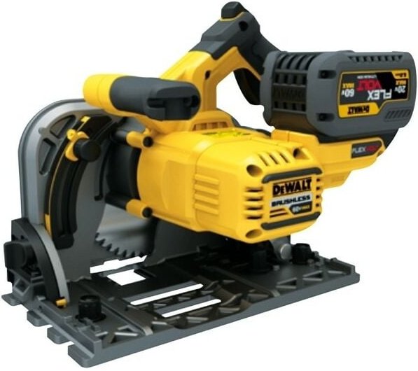 DEWALT 54V XR FLEXVOLT Tauchsäge - 2 Akkus 54V 6.0Ah, Ladegerät, Gehäuse - DCS520T2