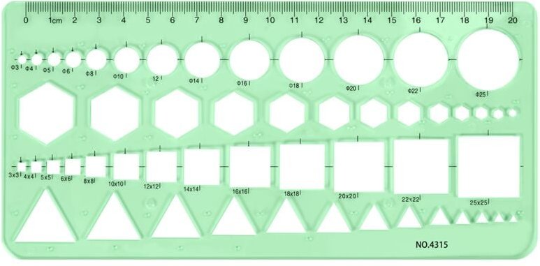 Gruen Geometrische Zeichnung Vielseitiges-Design-Vorlage 22 x 10,5 cm