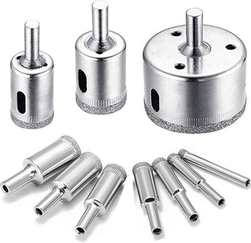 Thumbnail - Diamantbohrer, Lochsägen, Diamantsägen, Kernbohrer/Material: Kohlenstoffstahl, Bohrer für Glas, Keramik, Porzellan, Marm...