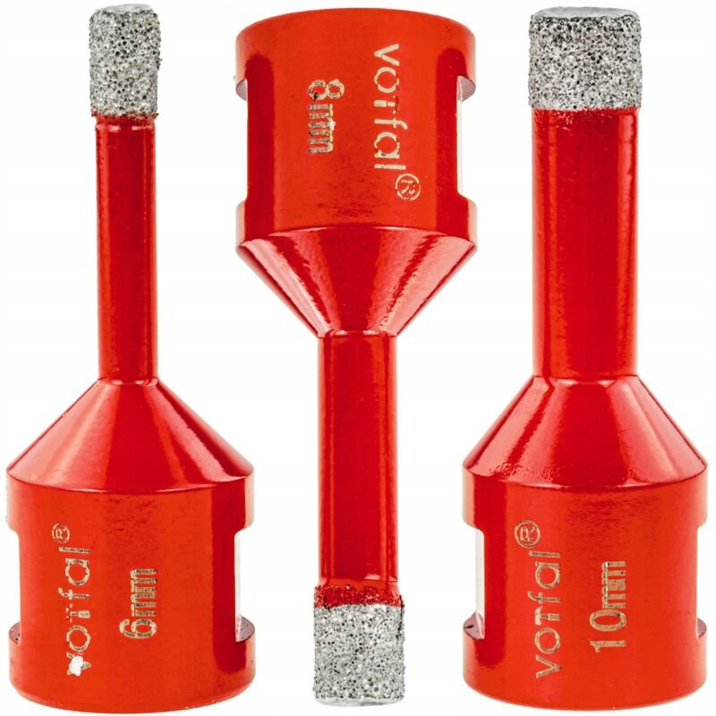 Diamantkronenbohrer M14 für Grès-Keramikfliesen 6, 8, 10 mm 3 Stück