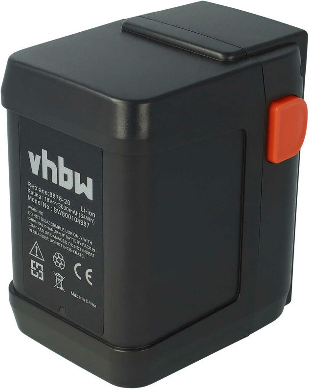 vhbw Li-Ion Akku 3000mAh (18V) kompatibel mit Werkzeuge Gardena EasyCut 8873, 50-Li Ersatz für 8835-U, 8835-20, 8839, 88...