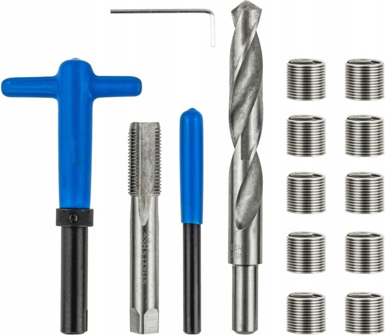Reparatursatz für M16 x 1.5-Gewinde zur Reparatur beschädigter Gewinde mit 10 Federn
