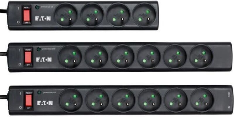 Steckdosenleiste/überspannungsschutz Eaton Protection Strip 6 Tel@ Fr Ps6tf 6 Französische Steckdosen + 1 Telefonbuchse
