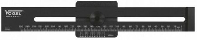 Markup-Regel VOGEL Schwarz Aluminium