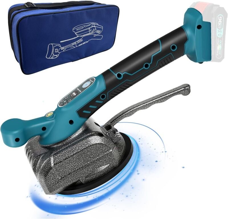 Fliesenverlegemaschine für, Elektrischer Fliesenrüttler mit 4,7 x 4,7 Zoll Saugnapf, 5 einstellbare Geschwindigkeiten, 8...