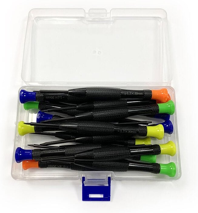 18-teiliger Torx-Schraubendreher, Mini-magnetischer Torx-Flachkopf, Kreuzschlitz, kleine Pinzettenschraubendreher mit T2...