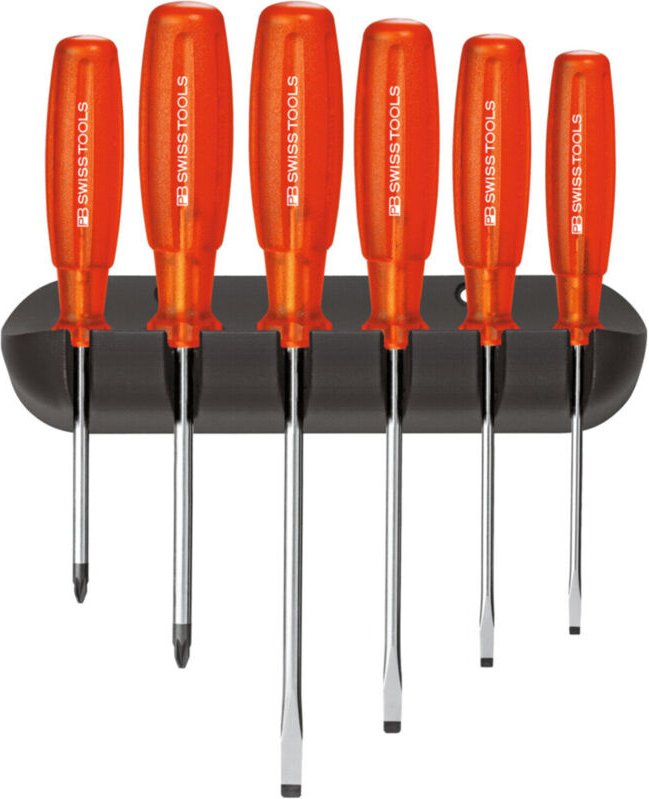 PB Swiss Tools Werkstatt-Schraubendreher-Sortiment, Schlitz und Phillips, 6-teilig