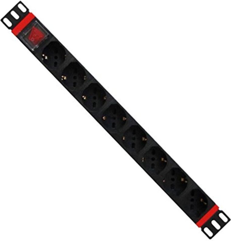 WP WPN-PDU-I01-08 Stromverteilereinheit (PDU) 8 AC-Ausgänge 1.5U Schwarz
