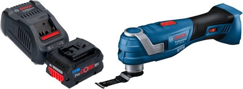 Bosch gop 18V-34 Professional Akku Multi Cutter 18 v Starlock Plus + 1x ProCORE Akku 5,5 Ah + Ladegerät