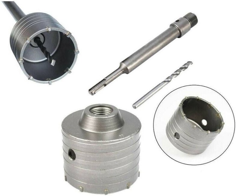 Trade Shop Traesio - Trade Shop - tazza 65MM carotatration mit asta sds plus 90MM cement -